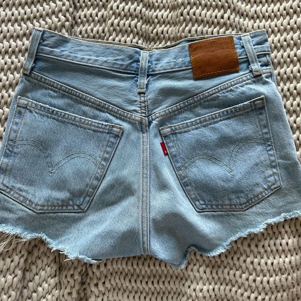 Levi light denim shorts